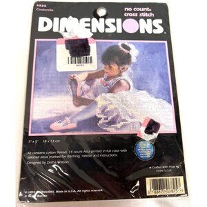 Dimensions No Count Cross Stitch Kit Cinderella 7" X 5"